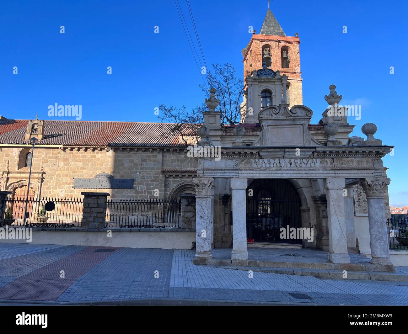 The martyrdom basilica of Santa Eulalia de Mérida Stock Photo