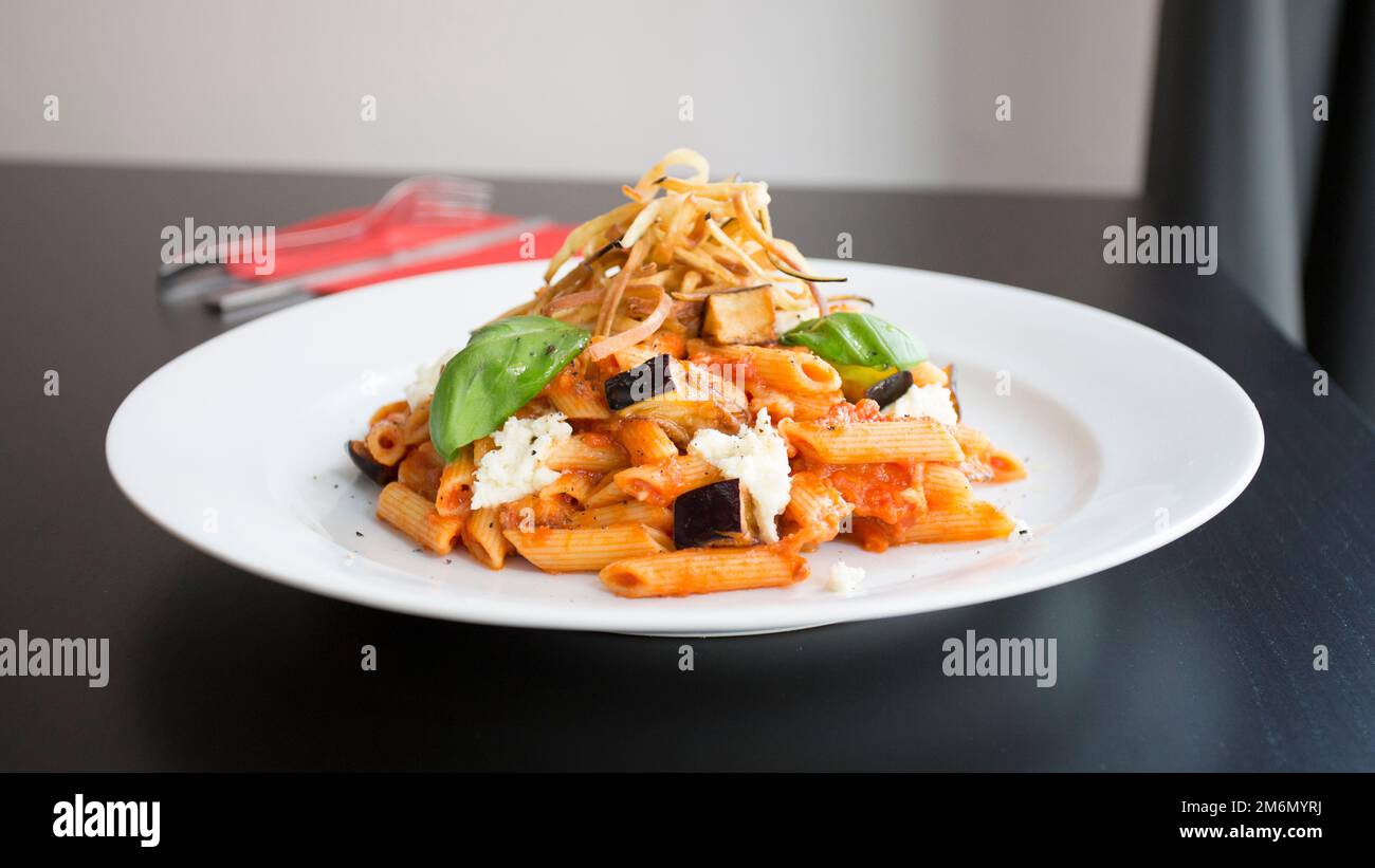 Pasta alla norma. The Pasta alla Norma is a traditional pasta dish of