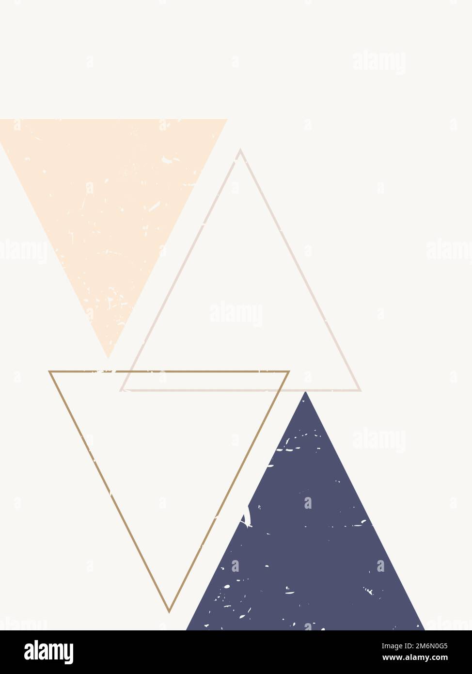 A minimalistic illustration of colorful aesthetic triangles isolated on