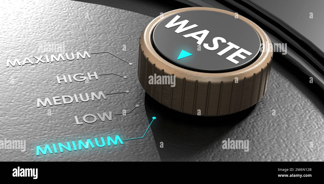 Turn the knob points to minimum waste Stock Photo Alamy