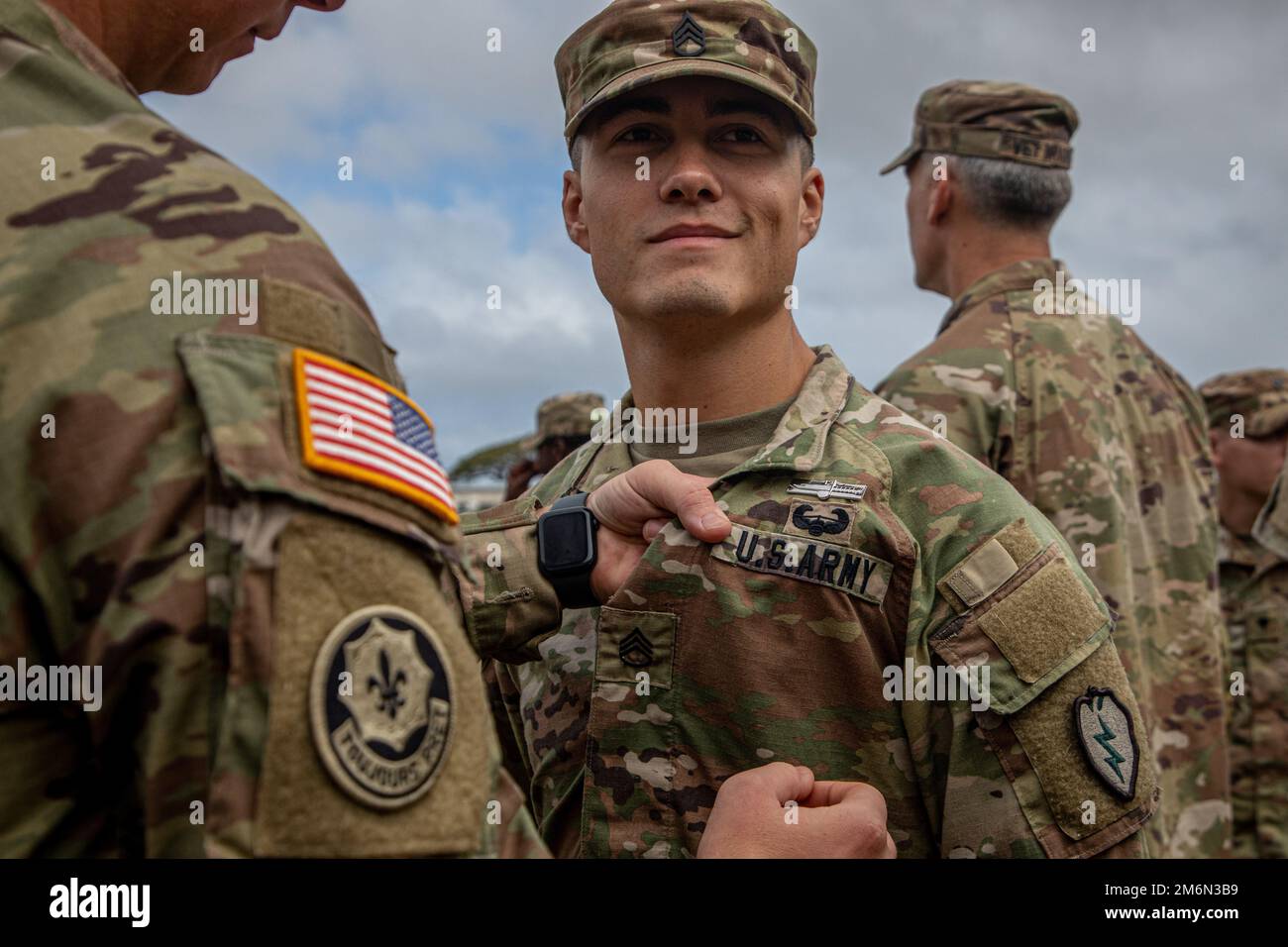 Soldiers from 25th Infantry Division were awarded their respective