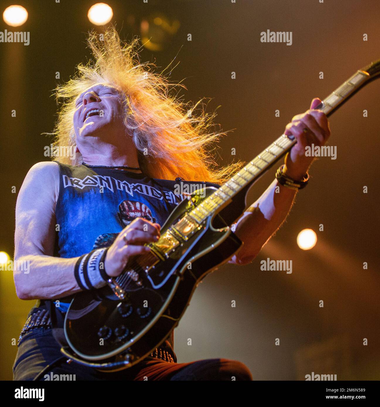 Iron Maiden in concert in Het Gelredome Arnhem Holland. The Book of