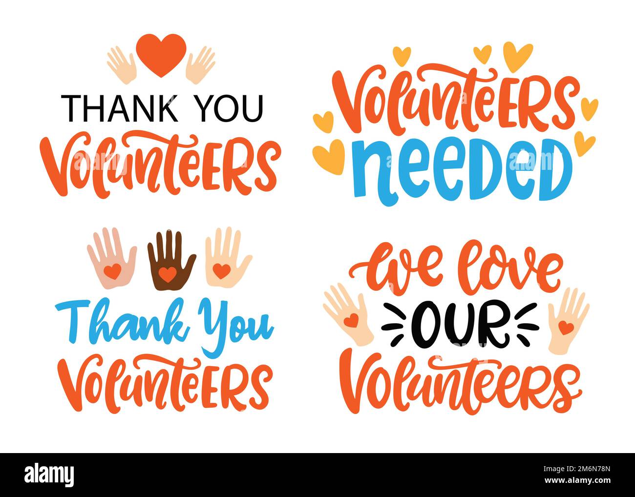 Volunteers Needed. Thank you Stock Vector
