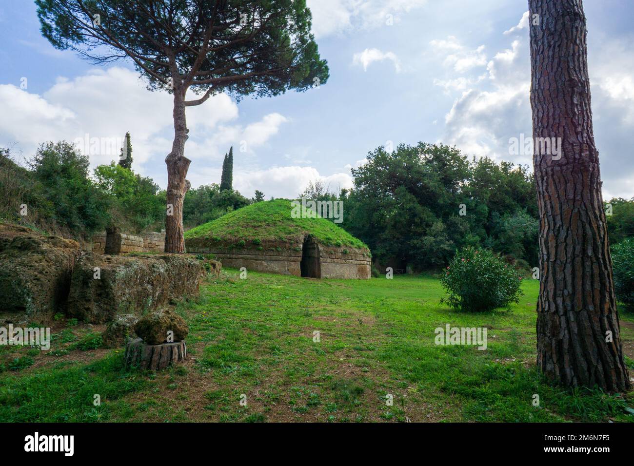 Etruscan necropolis (8th century b.C.) Cerveteri Rome Province, Italy. UNESCO World Heritage Stock Photo