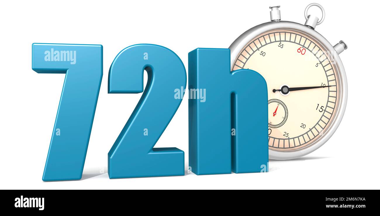 Stopwatch with 72 hours deadline Stock Photo Alamy