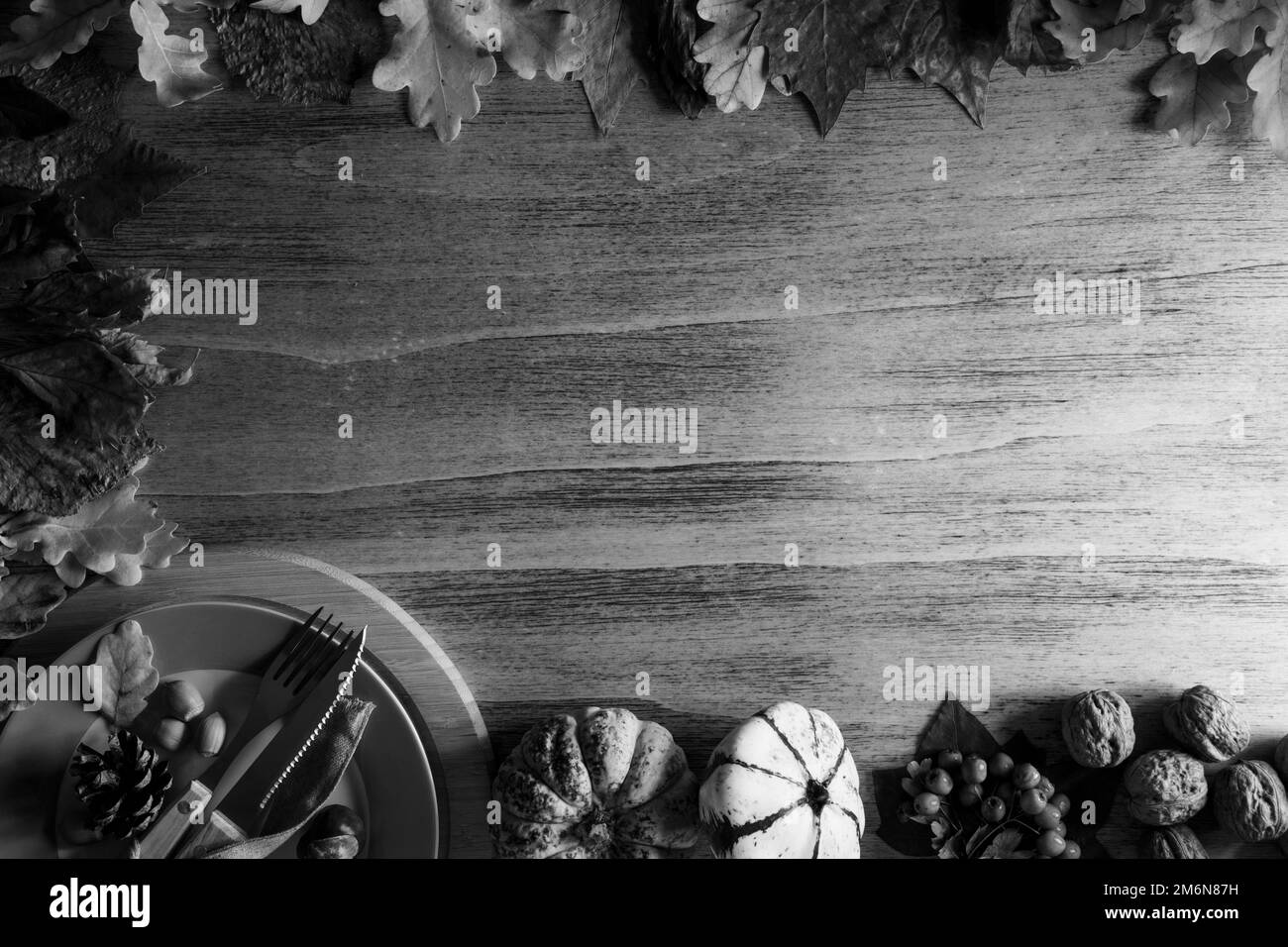 Autumnal pumpkins halloween day Black and White Stock Photos & Images ...