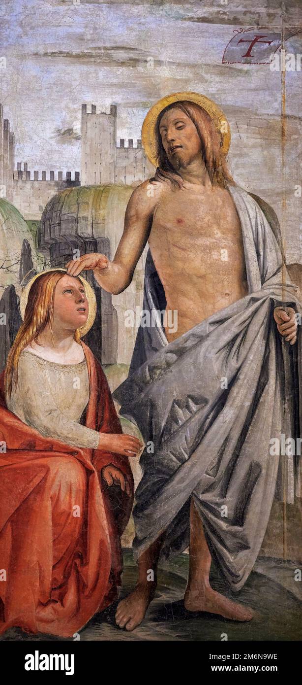 Noli me tangere - affresco staccato   - Bartolomeo Suardi detto Bramantino   - 1495  - Milano, Pinacoteca del Castello Sforzesco Stock Photo