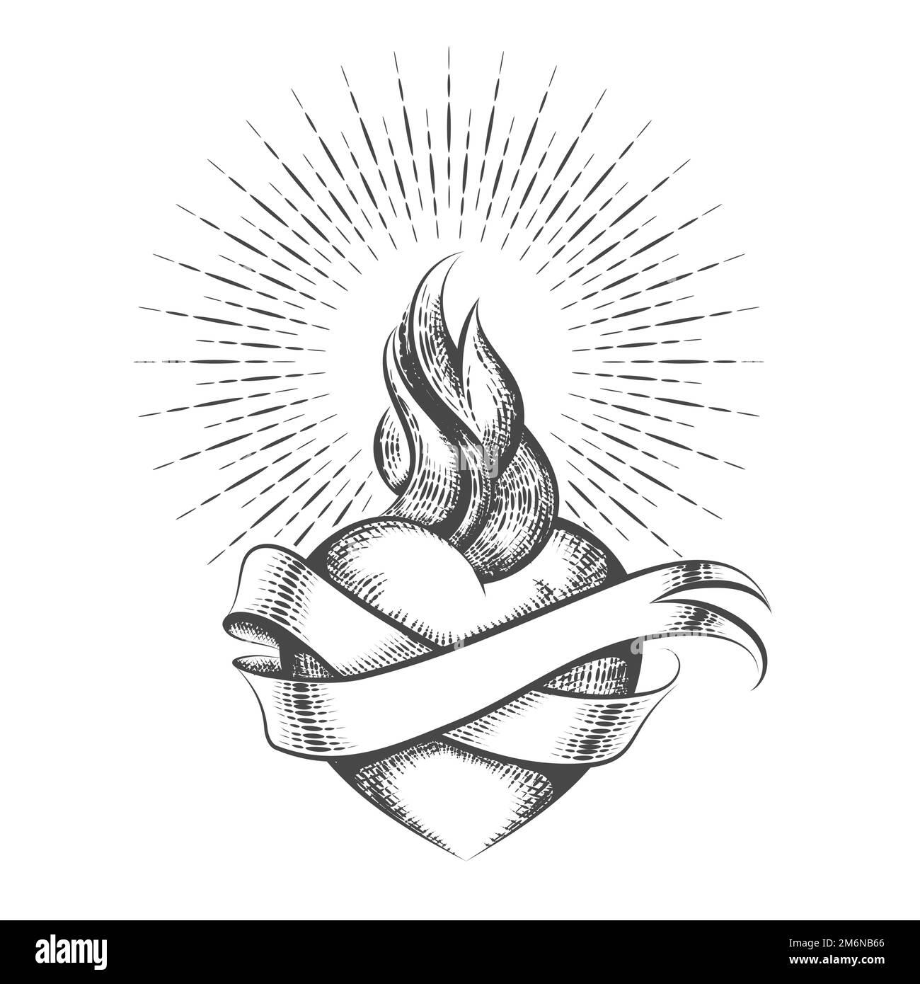 Sacred heart tattoo Cut Out Stock Images & Pictures - Alamy
