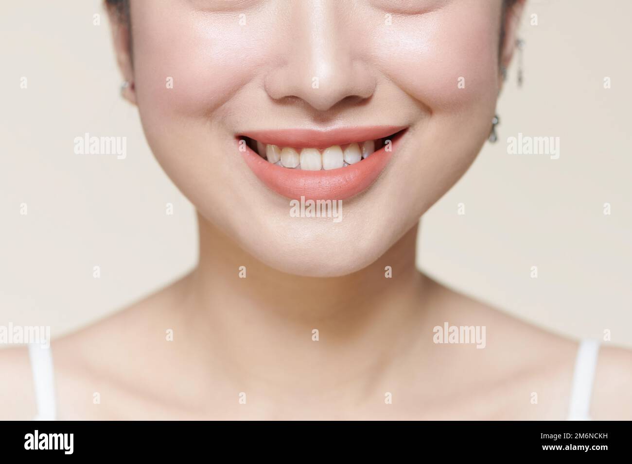 Woman lips nose nature skin Stock Photo