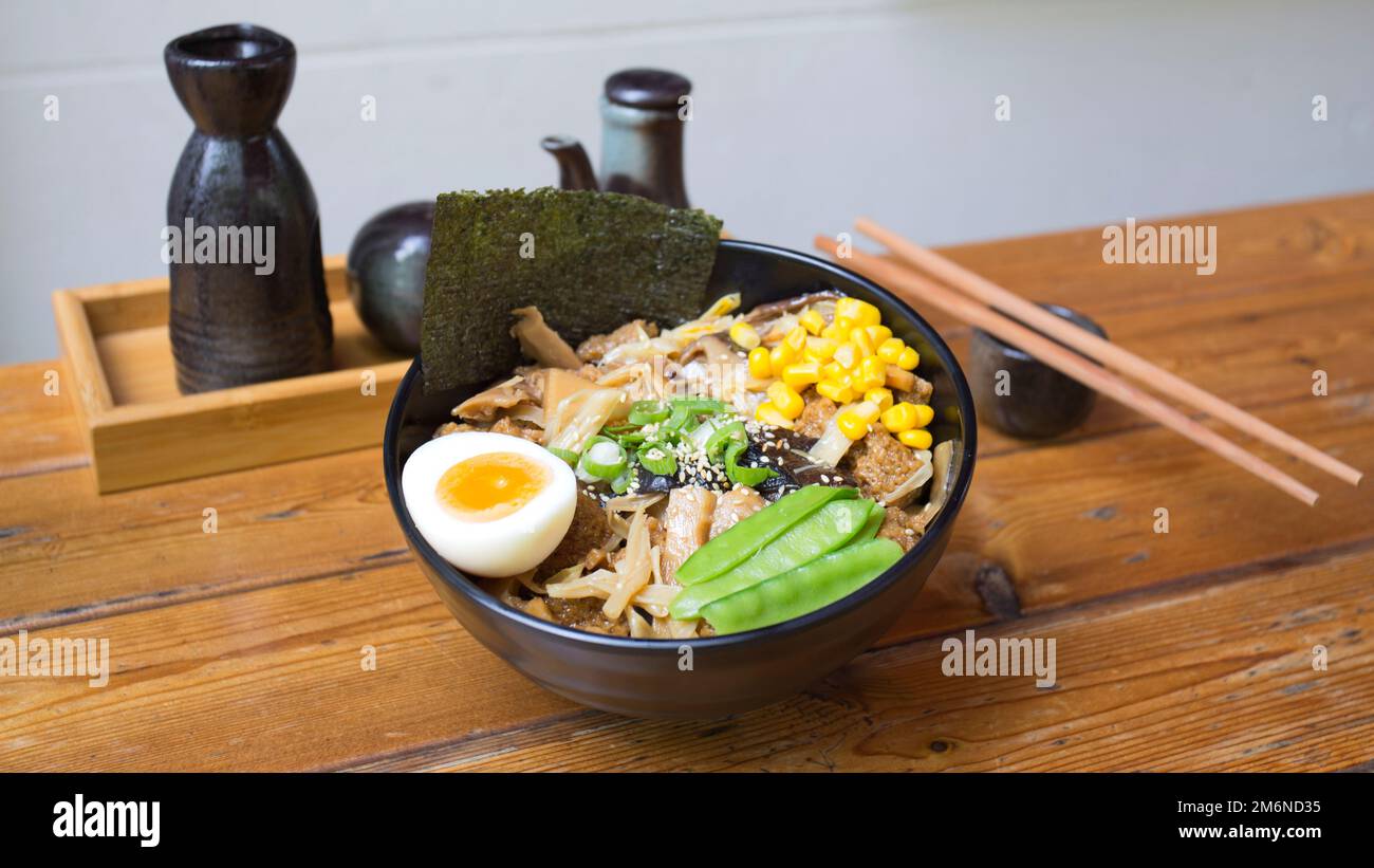 Japanese soup ramen with chicken. Traditional Osaka recipe Stock Photo Alamy