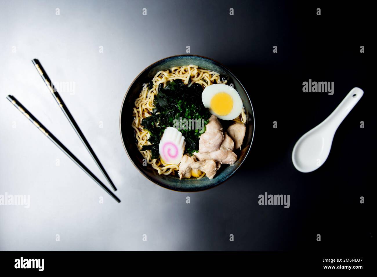 Japanese soup ramen with chicken. Traditional Osaka recipe Stock Photo Alamy
