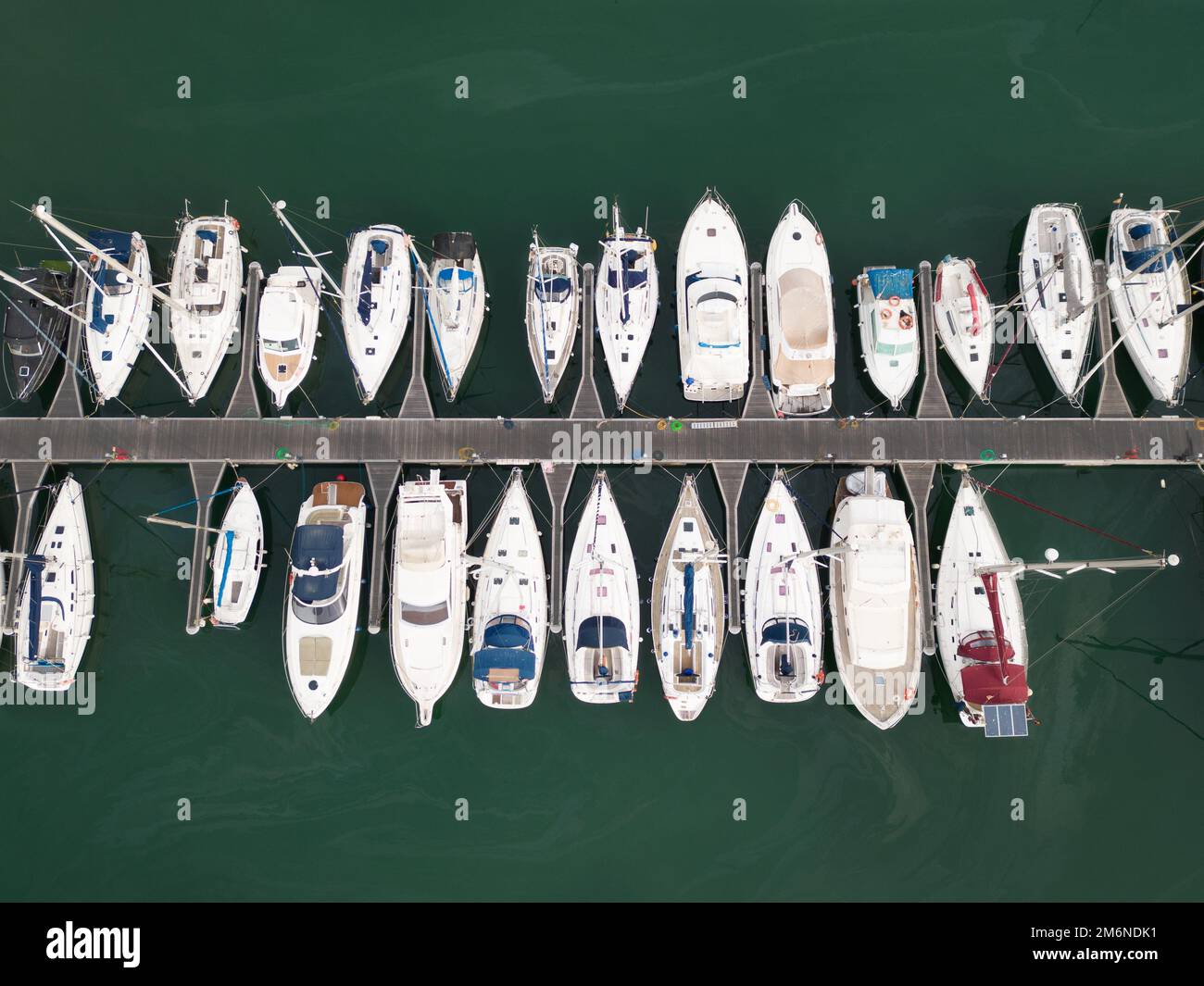 An aerial view of the ships in the port Stock Photo - Alamy