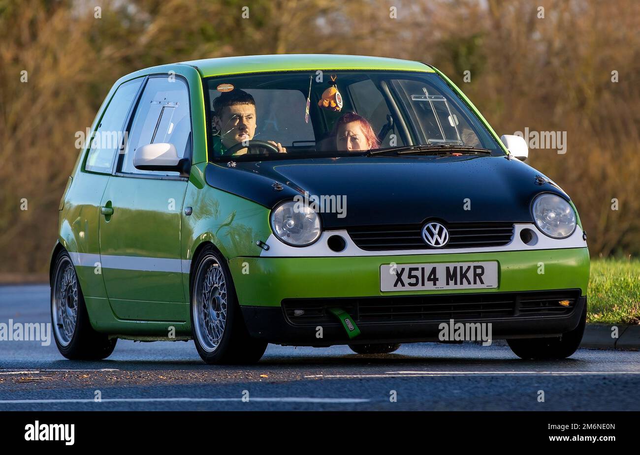 2000 green Volkswagen Lupo classic car Stock Photo