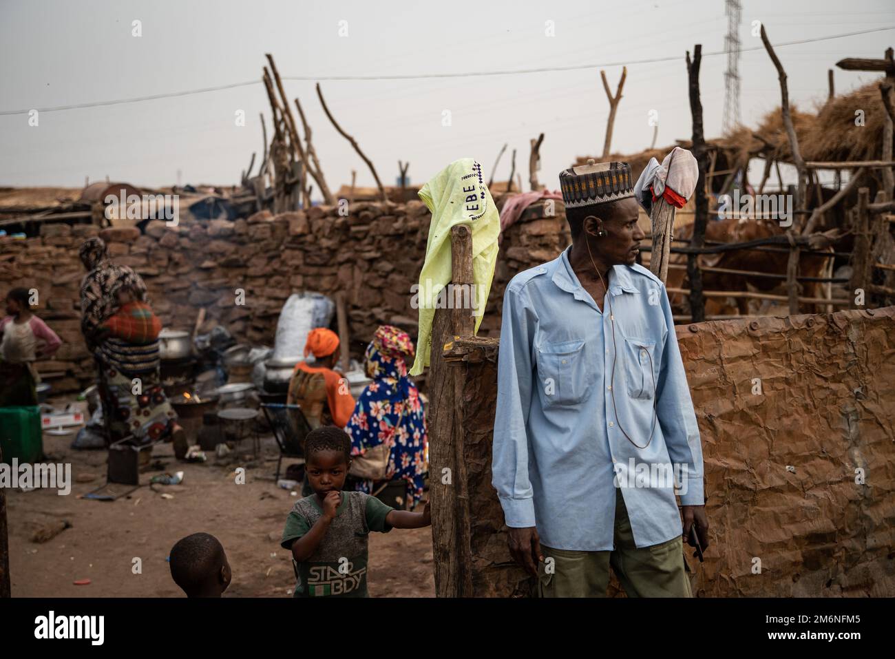 Nicolas Remene / Le Pictorium -  Mali:  Faladie IDP camp Et the anti-French feeling -  16/3/2022  -  Mali / Bamako District / Bamako  -  Zackaria in t Stock Photo