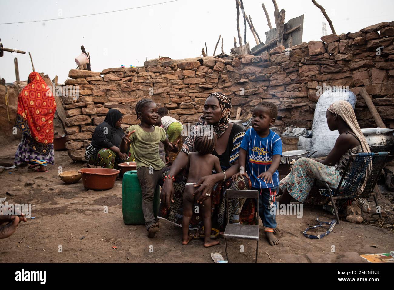 Nicolas Remene / Le Pictorium -  Mali:  Faladie IDP camp Et the anti-French feeling -  16/3/2022  -  Mali / Bamako District / Bamako  -  Salimata Tapi Stock Photo