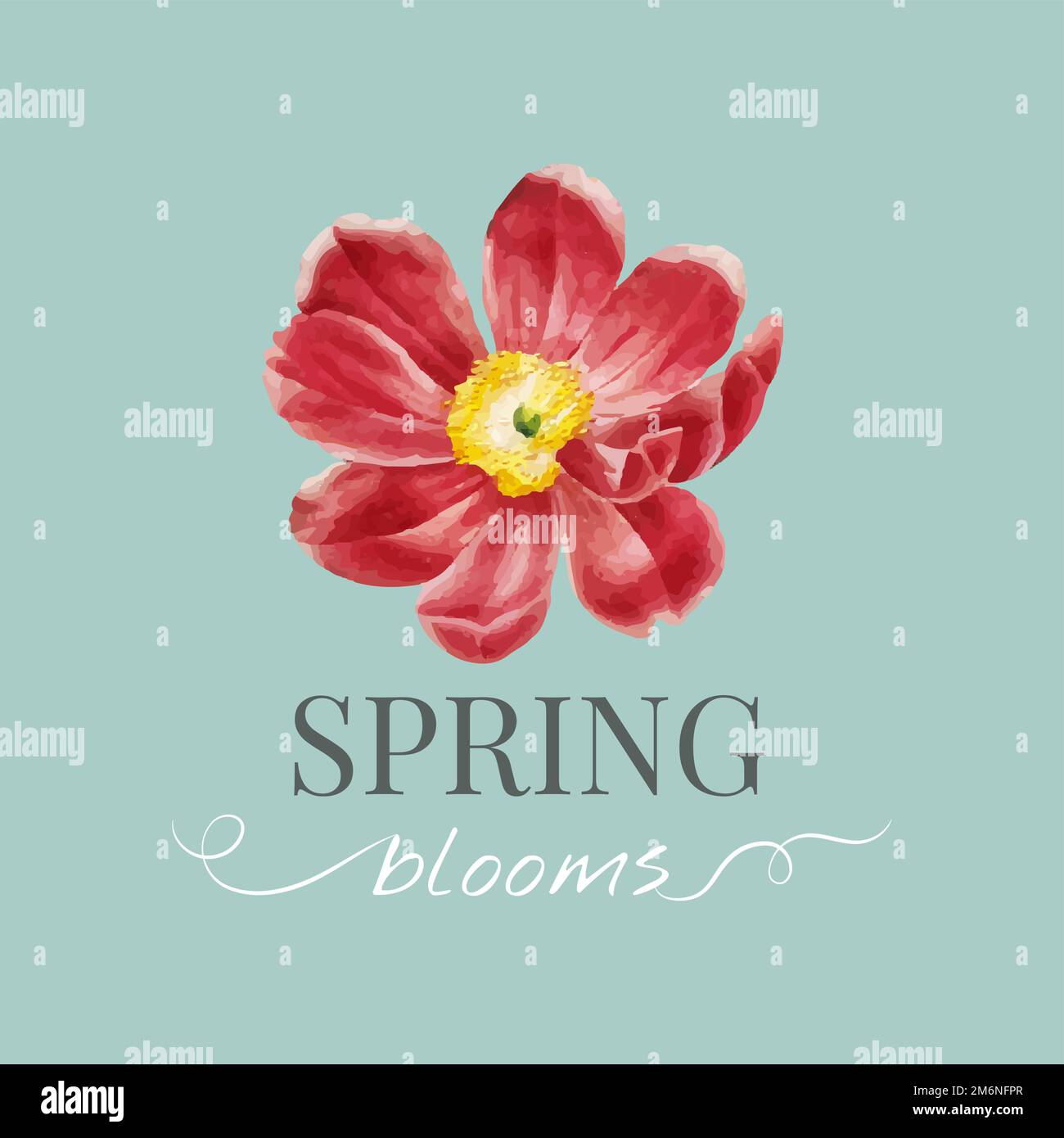 Spring blooms floral logo vector Stock Vector Image & Art Alamy