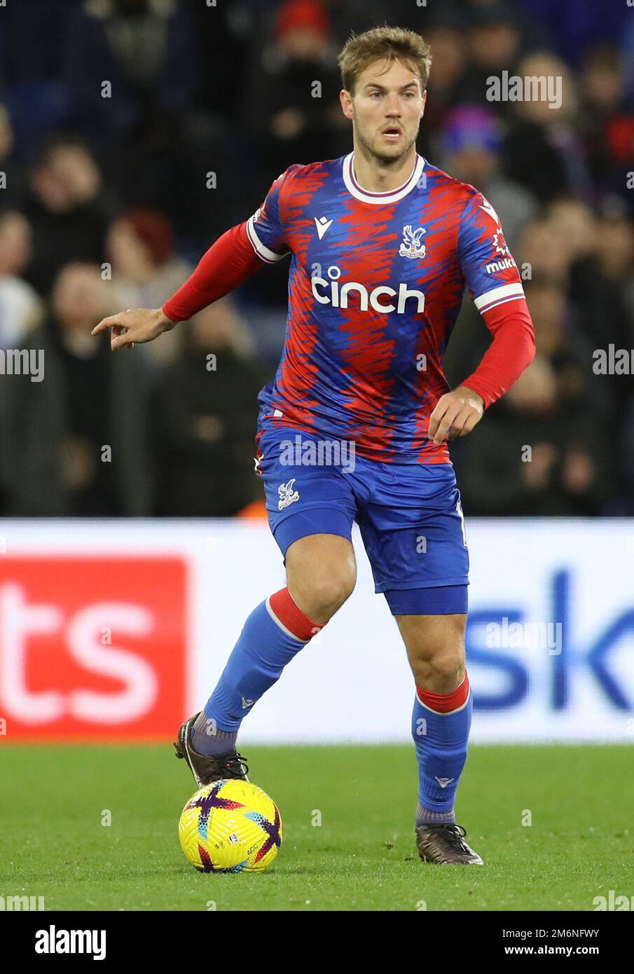London, England, 4th January 2023. Joachim Andersen of Crystal Palace during the Premier League match at Selhurst Park, London. Picture credit should read: Paul Terry / Sportimage Stock Photo