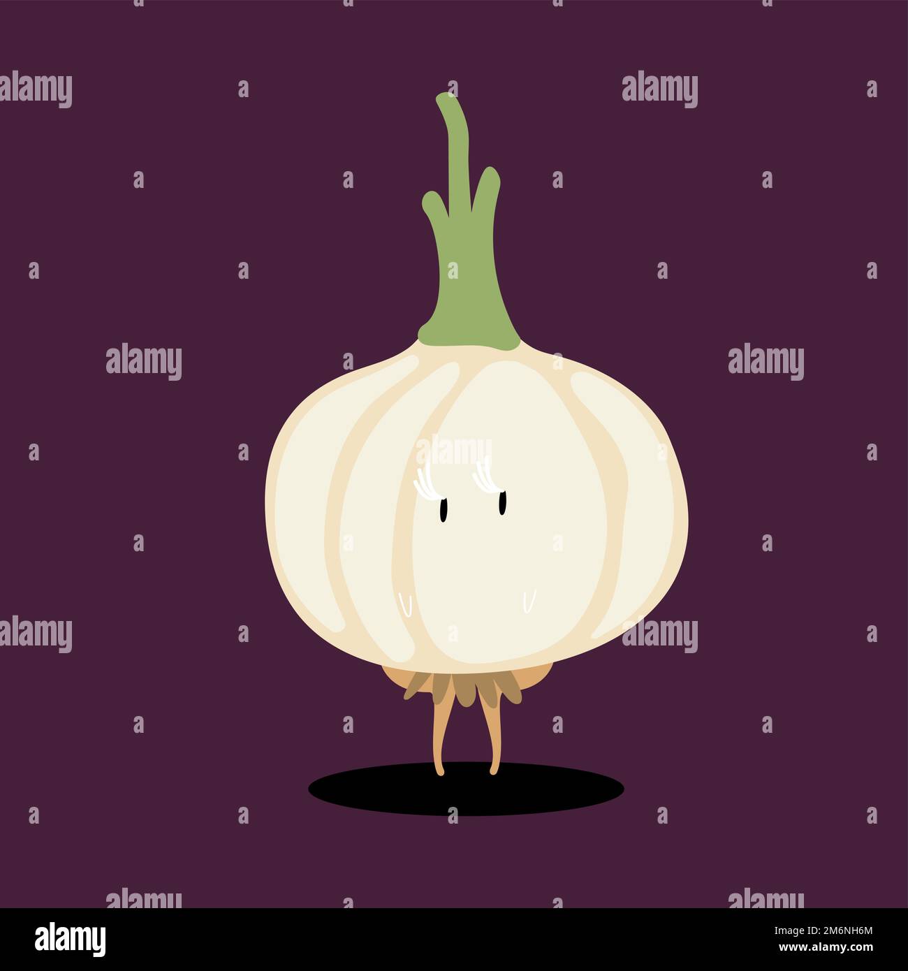 Fresh onion cartoon character vector Stock Vector