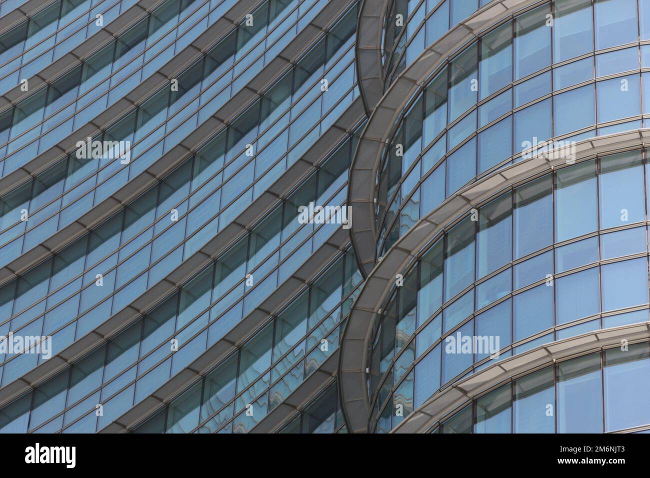 Milan, Italy - March 15, 2024: Detail of Unicredit Tower skyscraper in Piazza Gae Aulenti, Porta Nuova business and residential district. Stock Photo