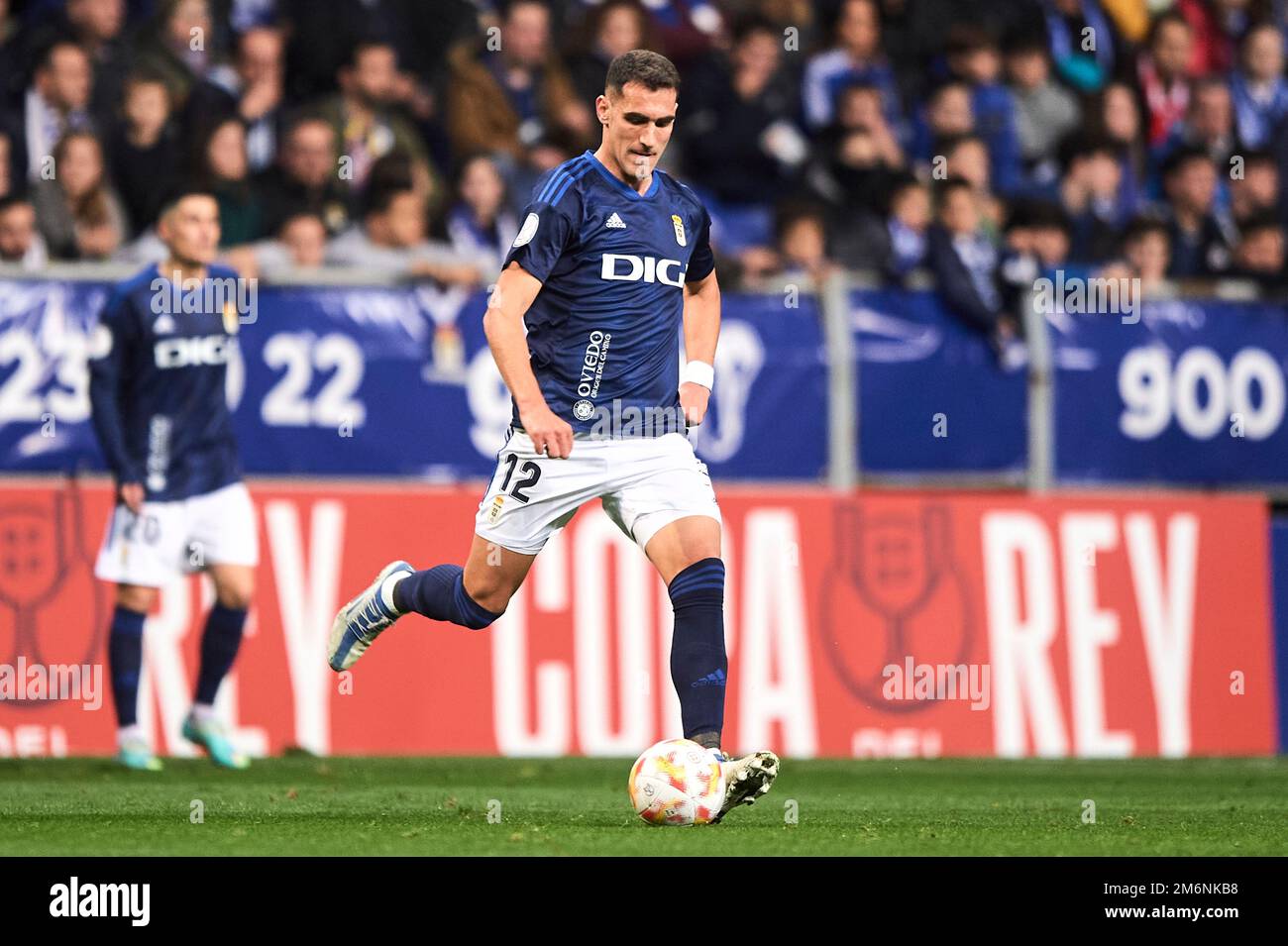 Dani Calvo of Real Oviedo during the Copa SM El Rey match between Real