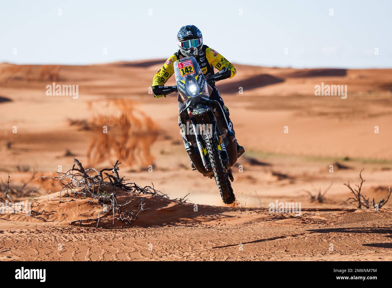 Saudi Arabia. 05th Jan, 2023. 142 SVITKO Stevan (svk), Slovnaft Rally Team,  KTM, Moto, action during the Stage 5 of the Dakar 2023 around Haïl, on  January 5th, 2023 in Haïl, Saudi