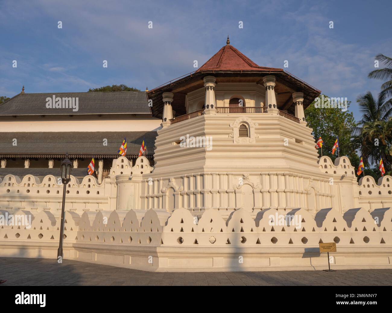 Kandy, sri lanka, Temple of the sacred tooth relic.it's located in the royal palace complex of the former kingdom of kandy. Stock Photo