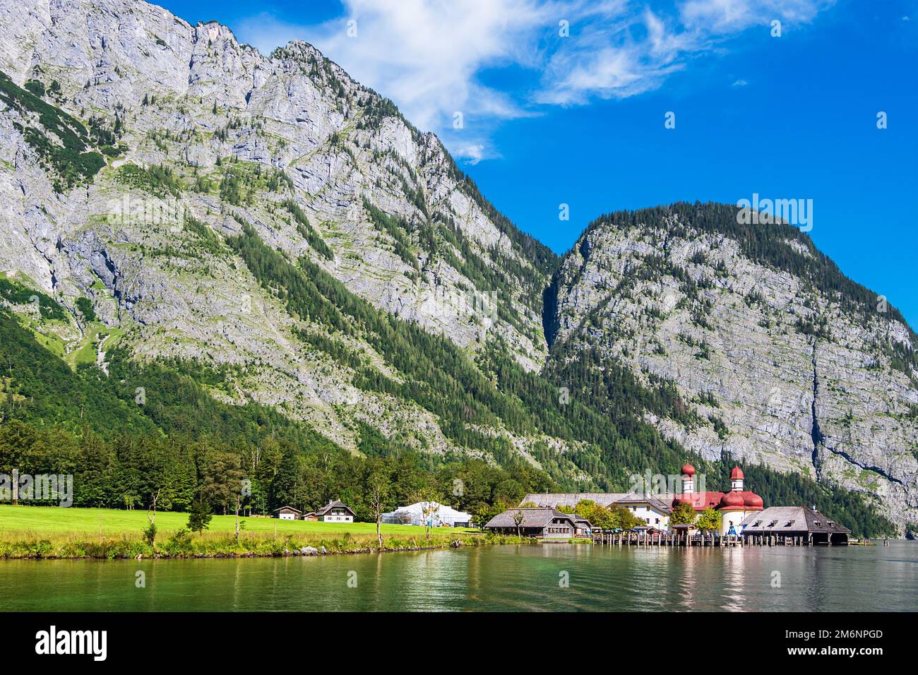 View Of The Königssee In The Berchtesgadener Land. Stock Photo