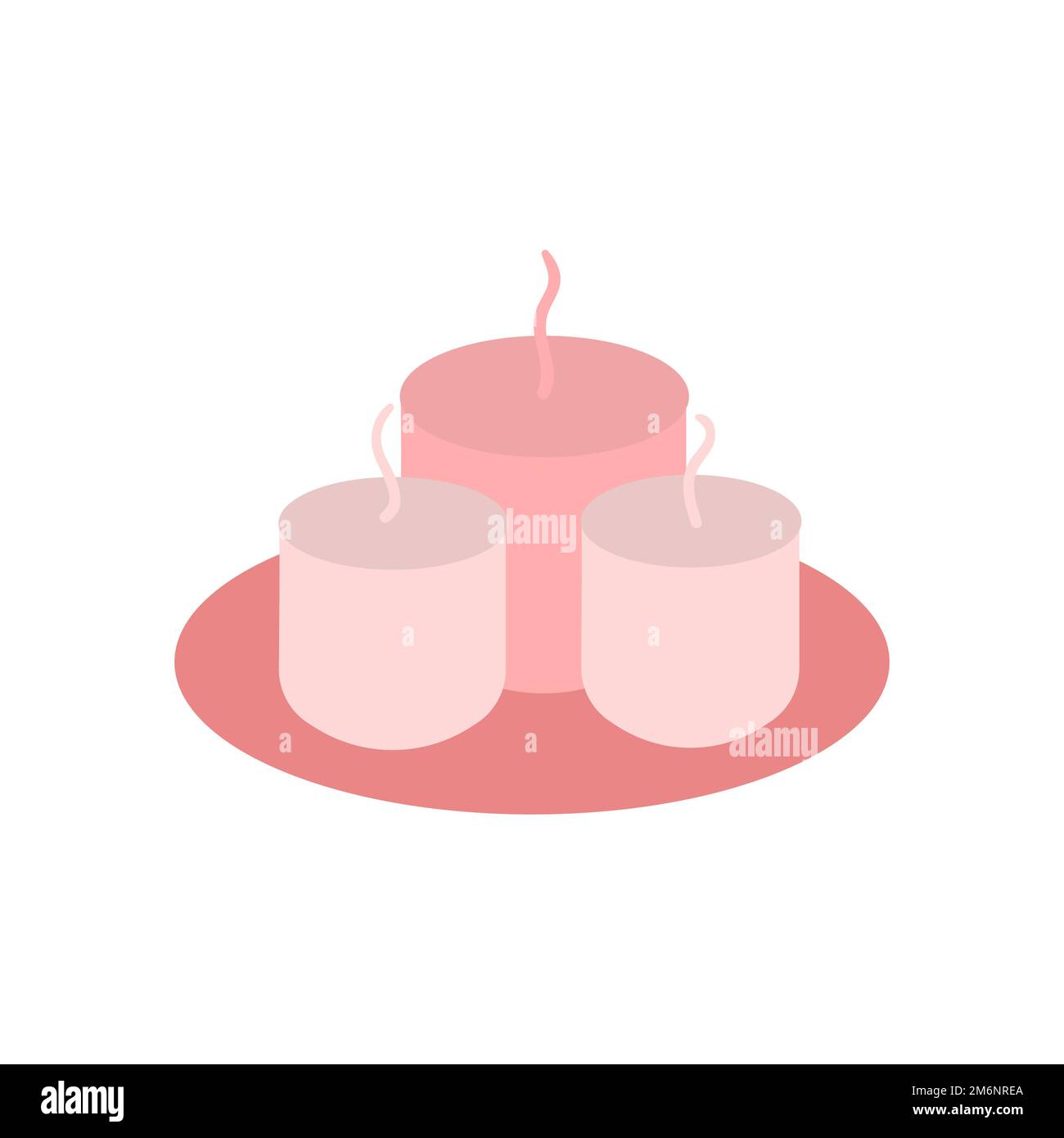 Vector candles on plate illustration Stock Vector Image & Art Alamy