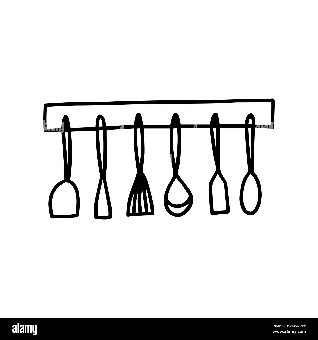 Hanging kitchen utensils Stock Vector Image & Art Alamy