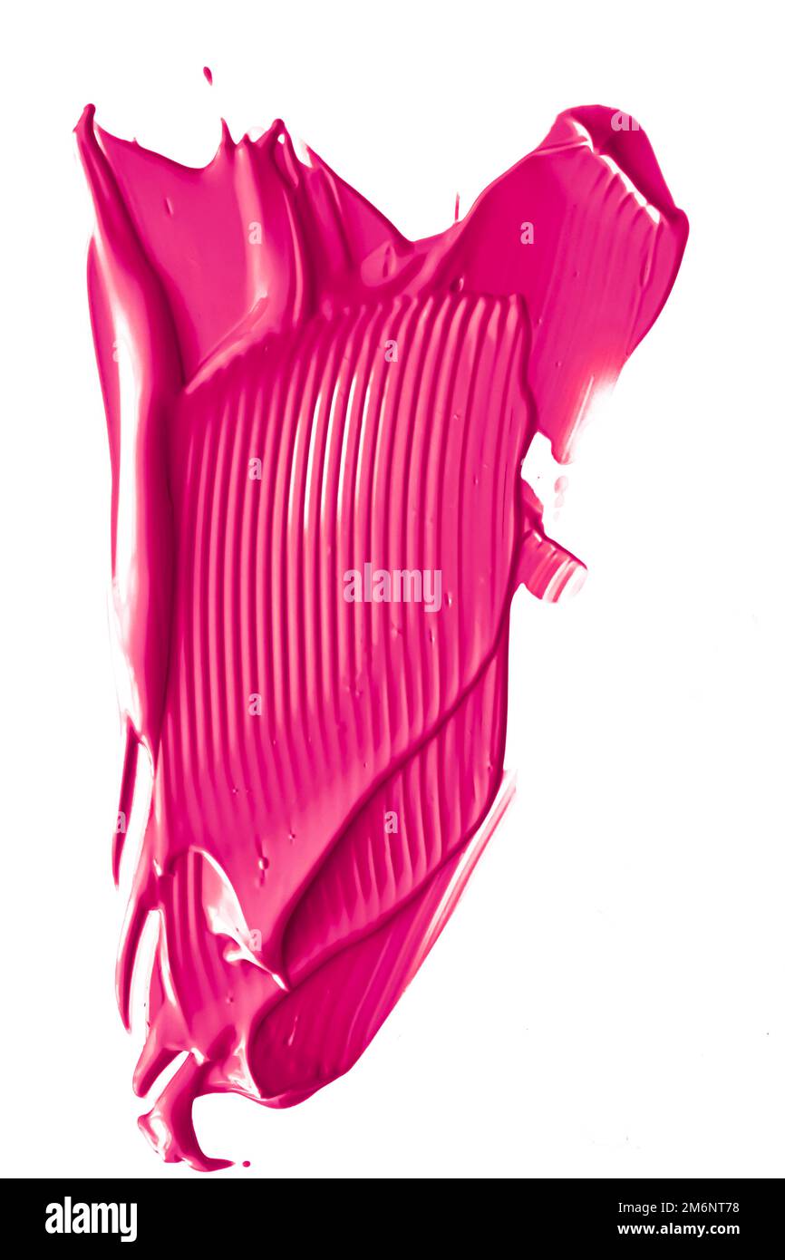 Pink beauty swatch, skincare and makeup cosmetic product sample texture