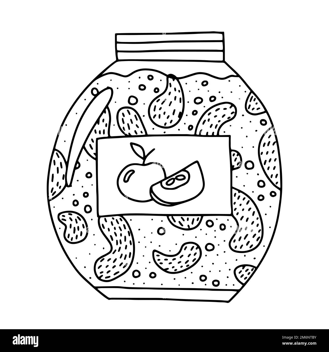 Apple jam in glass jar vector Stock Vector Image & Art Alamy