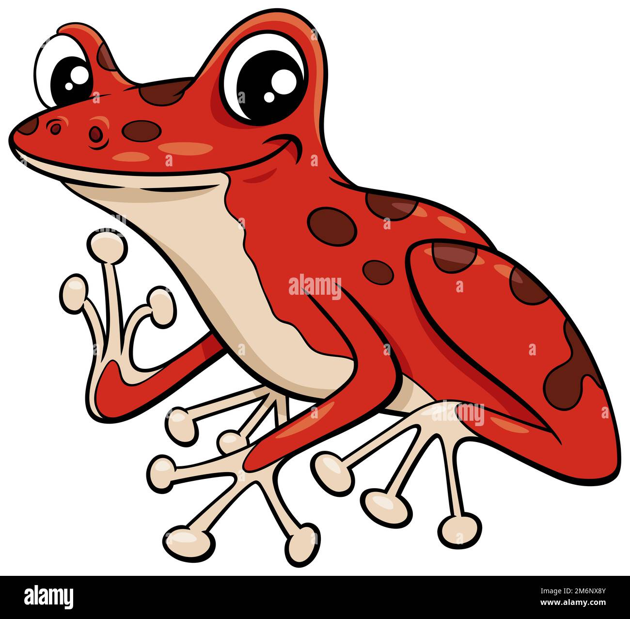 Poison dart frog animal character cartoon illustration Stock Photo - Alamy