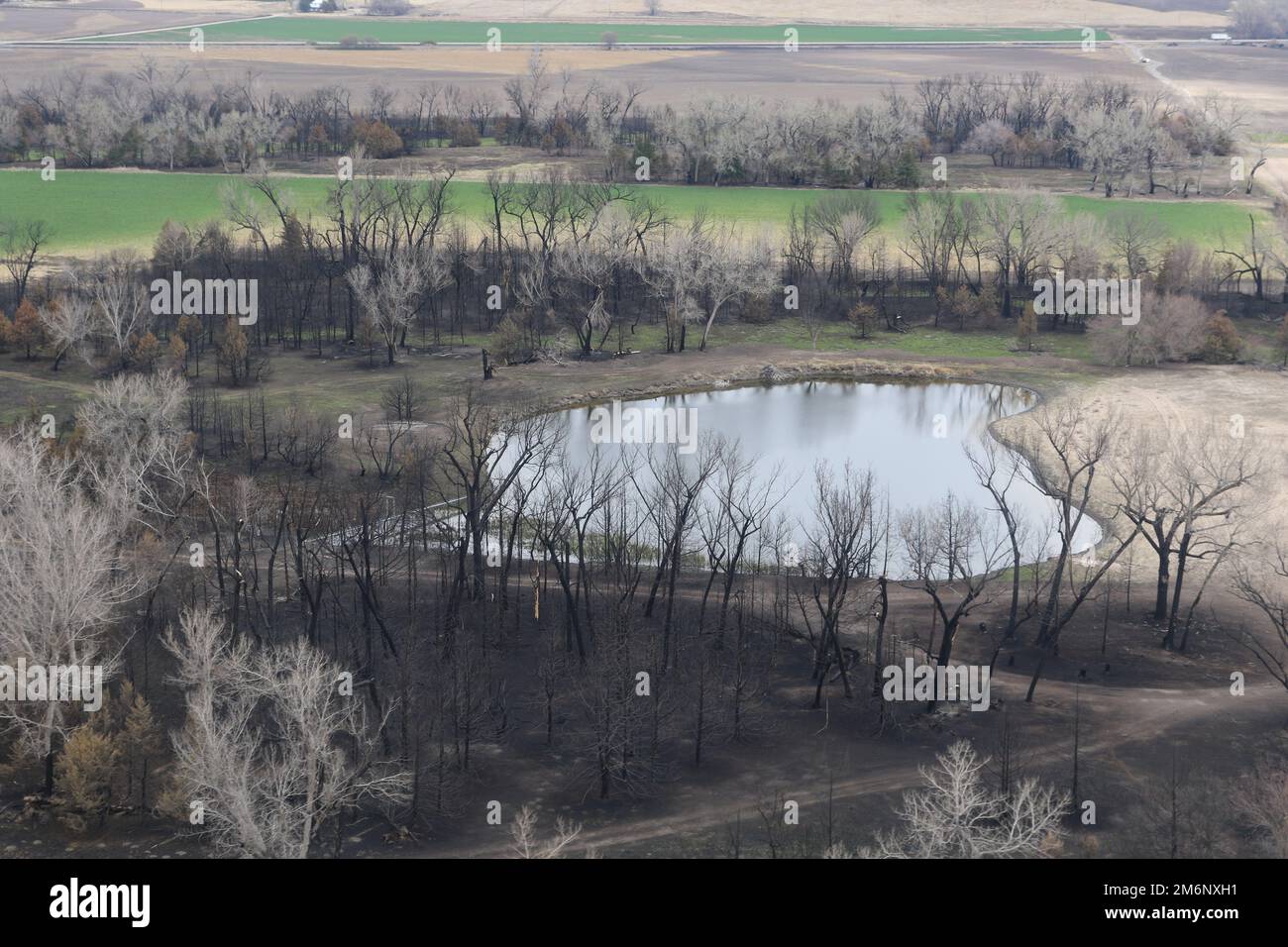 The landscape near Cambridge, Nebraska, shows where the Road 702