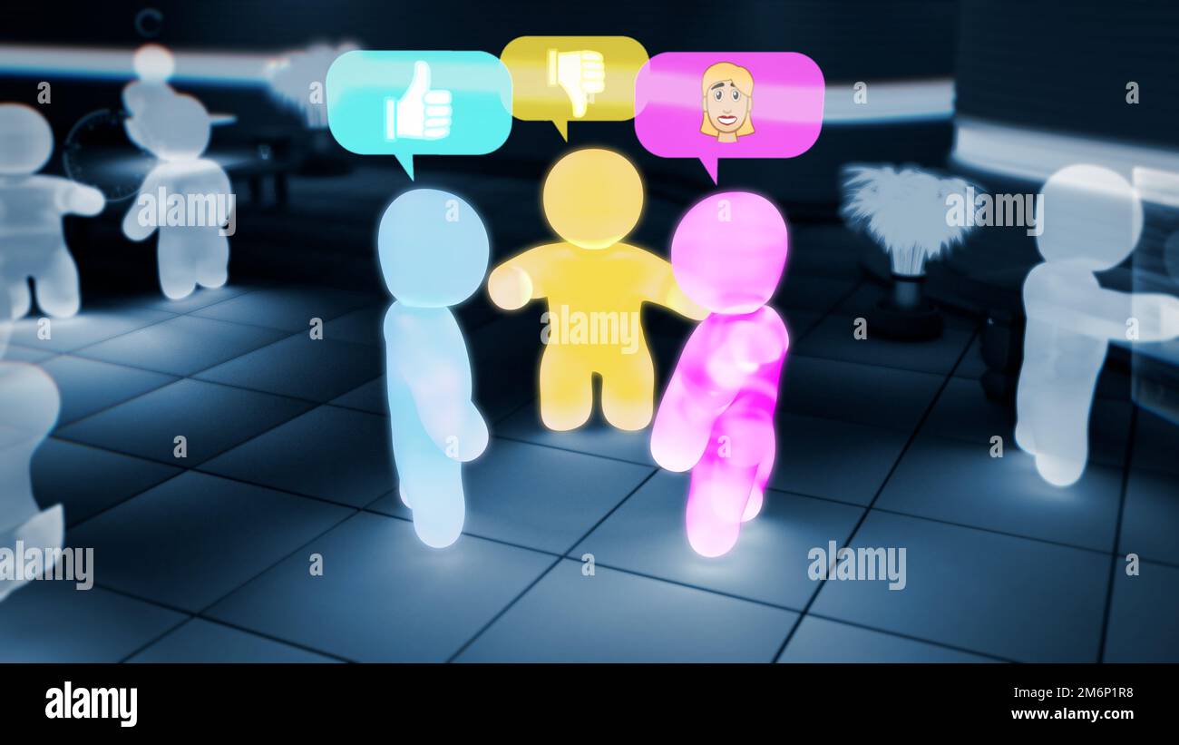 game or metaverse avatars conversationing - discussing girls with each ...