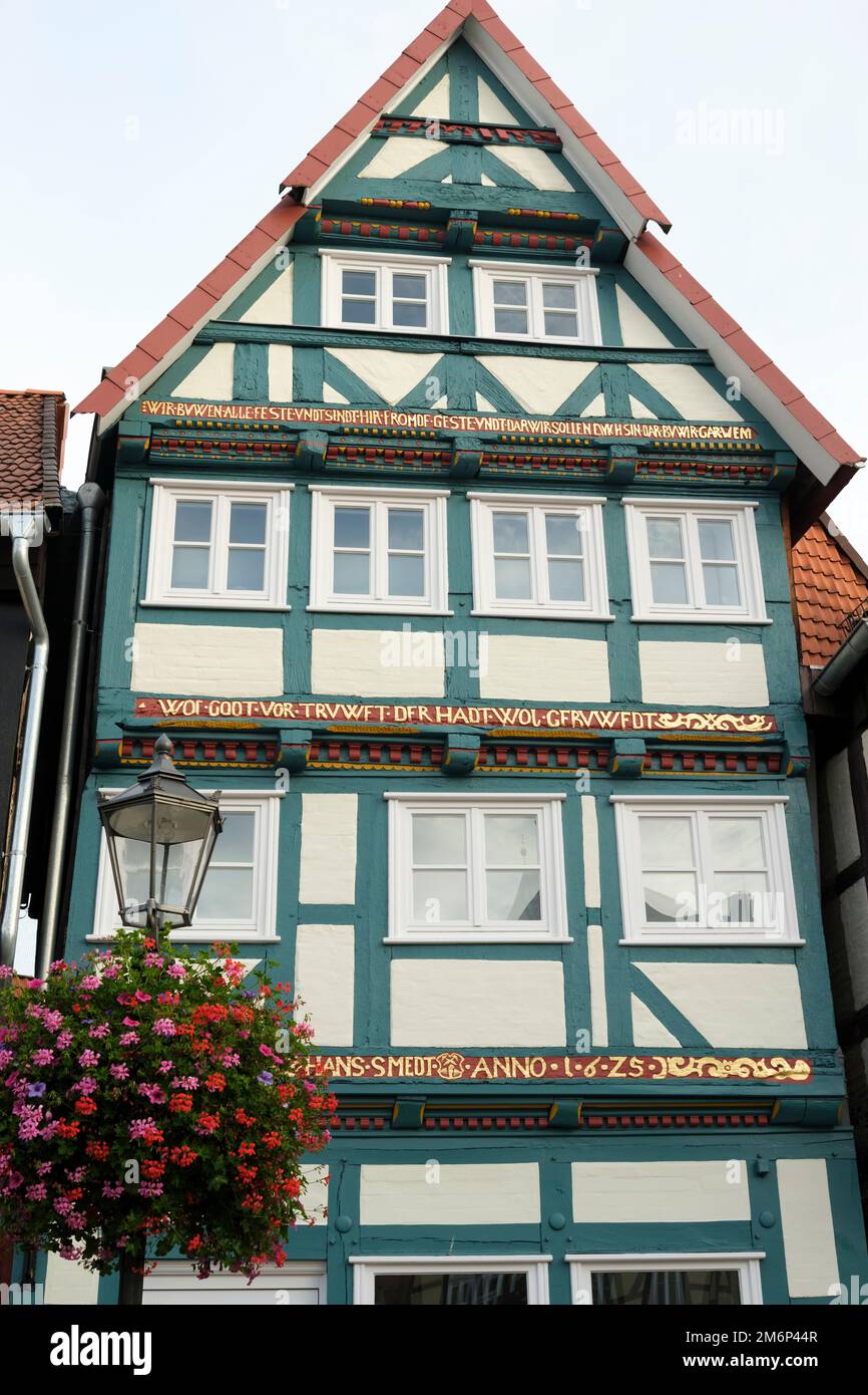 Old style halftimbered house in Celle, Germany Stock Photo Alamy