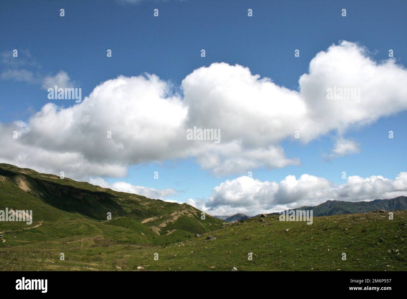 Landscape with clouds and mountains, Italian Dolomite Stock Photo - Alamy