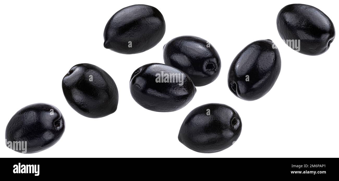 Black olives isolated on white background Stock Photo Alamy