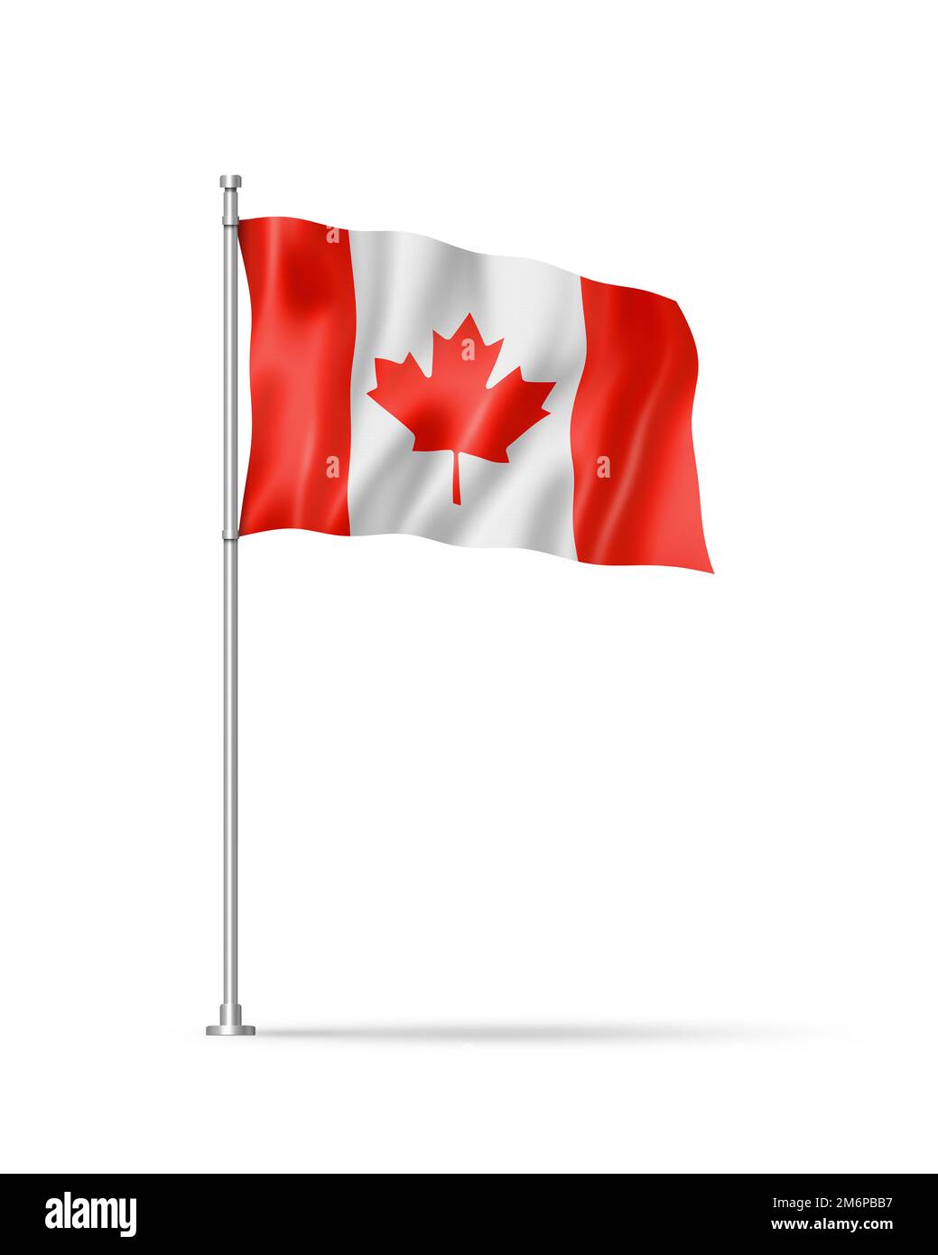 Canadian flag isolated on white Stock Photo