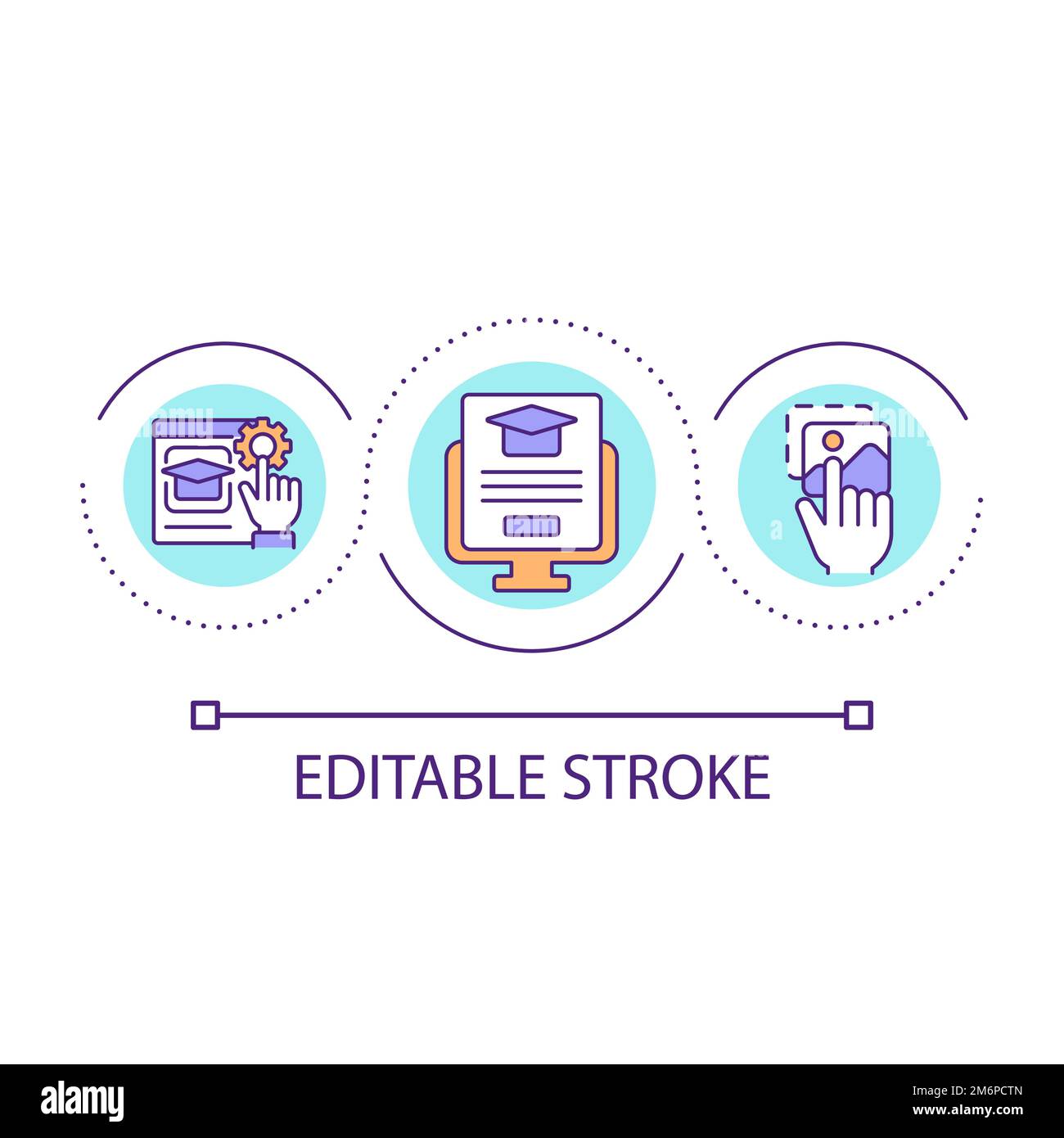 Learning system interface loop concept icon Stock Vector Image & Art ...