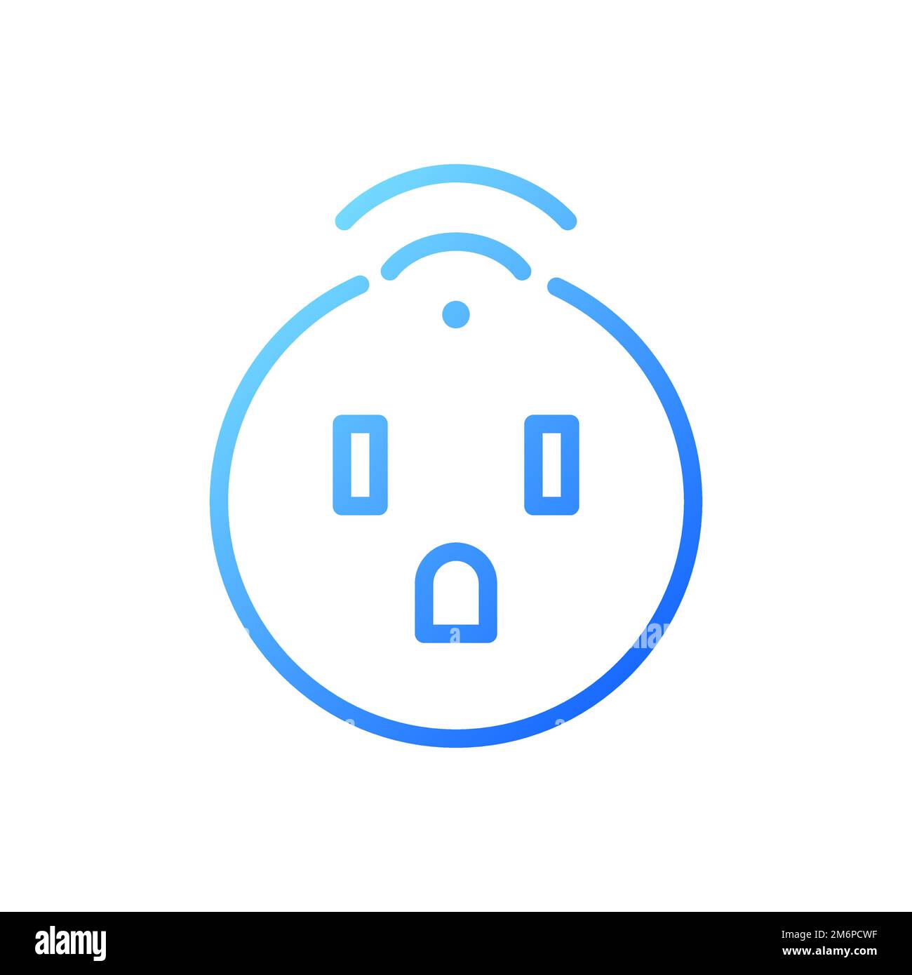 Smart socket pixel perfect gradient linear vector icon Stock Vector