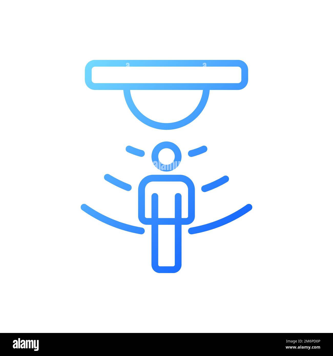 Motion sensor pixel perfect gradient linear vector icon Stock Vector