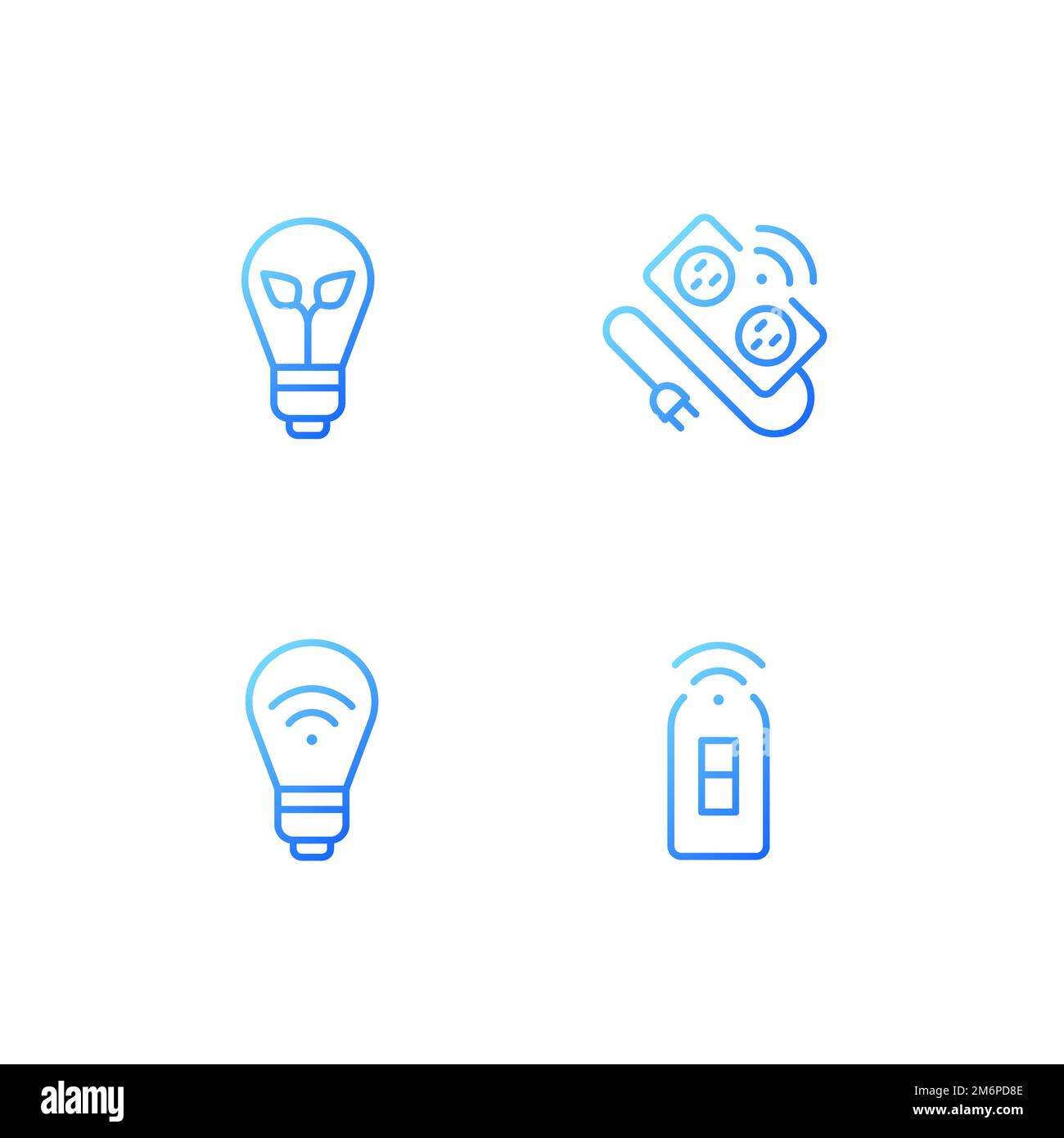 Home lighting pixel perfect gradient linear vector icons set Stock Vector