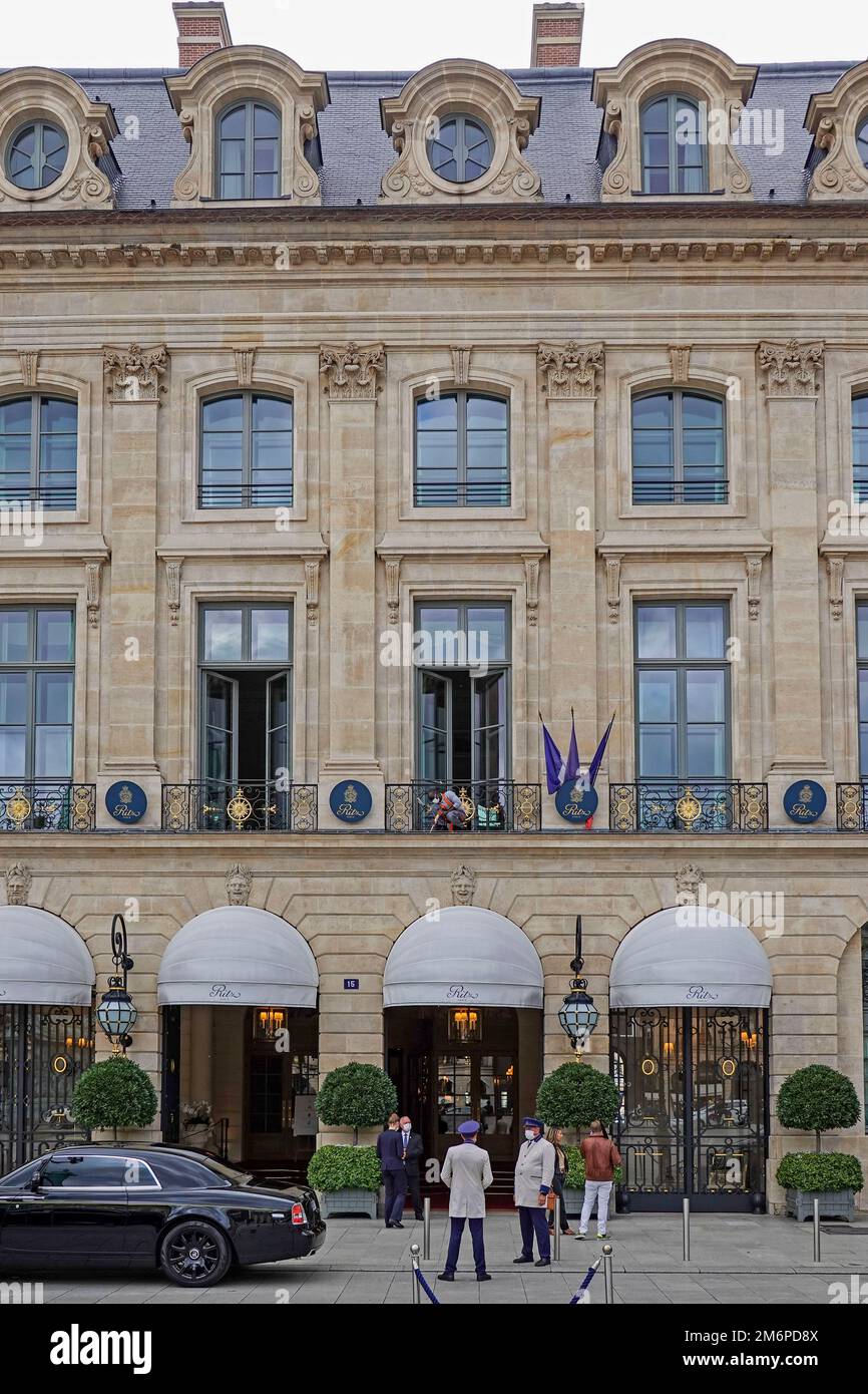 France, Paris, Hotel Ritz Place Vendome, in the 1st arrondissement    Photo © Fabio Mazzarella/Sintesi/Alamy Stock Photo Stock Photo