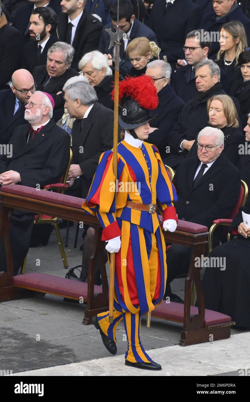 During the Funeral Mass for the Pope Emeritus Benedict XVI on January 5 ...