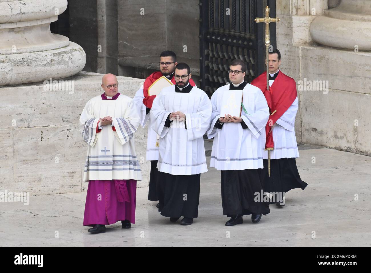 During the Funeral Mass for the Pope Emeritus Benedict XVI on January 5 ...