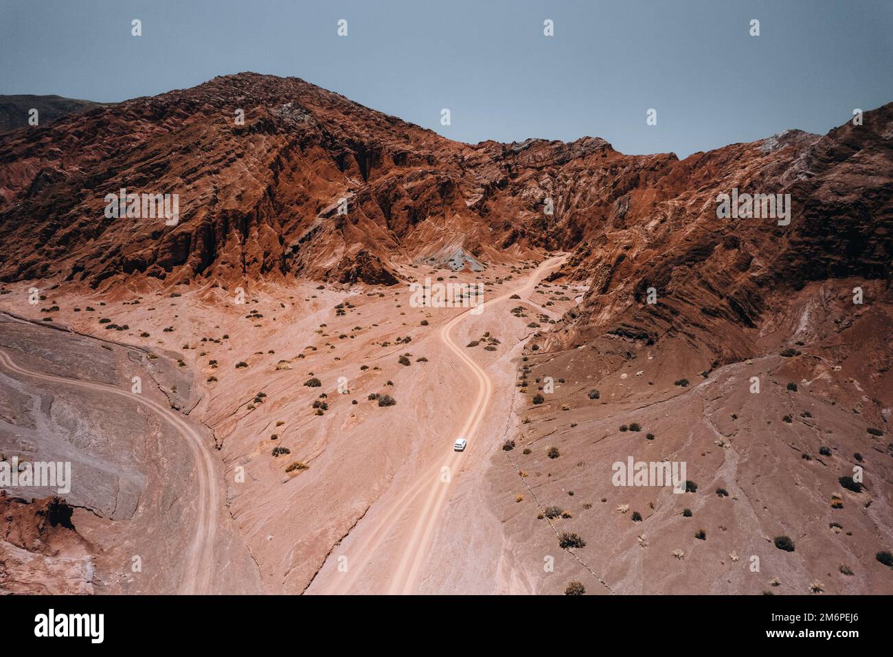 Rainbow Valley red rocks in San Pedro de Atacama Desert Chile Stock ...