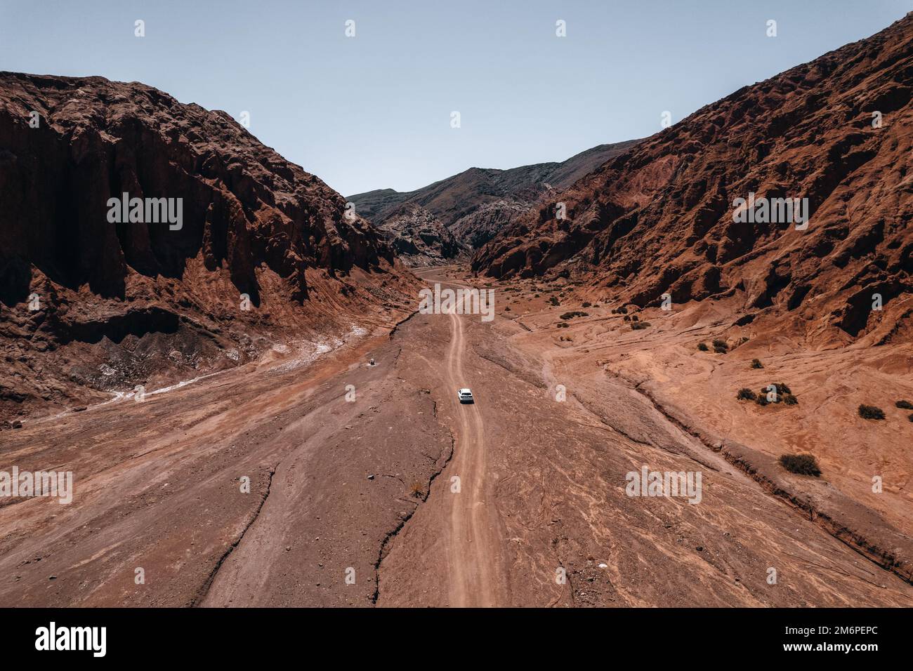Rainbow Valley red rocks in San Pedro de Atacama Desert Chile Stock ...