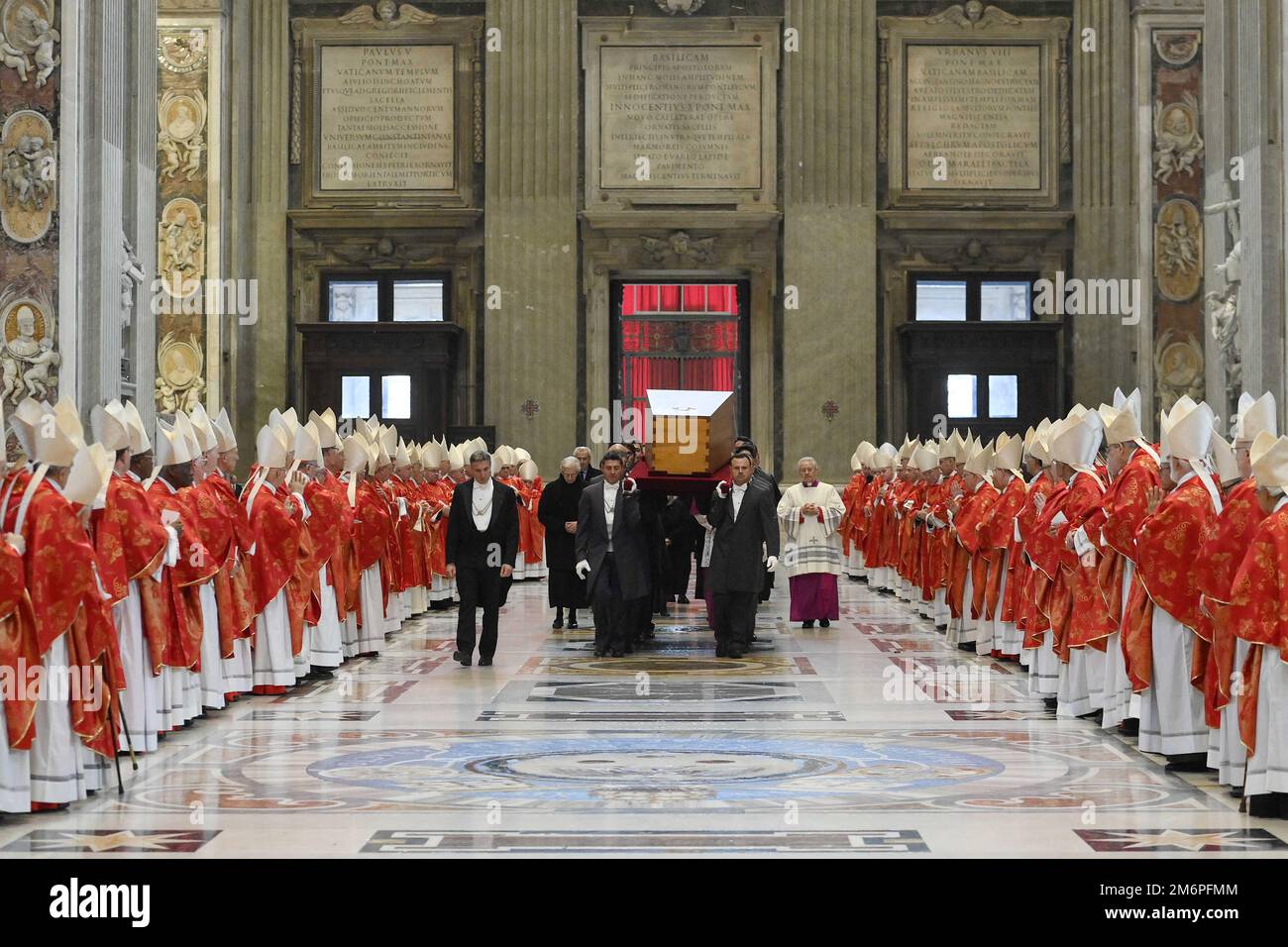 Pope Francis celebrates the funeral Mass for Pope Emeritus Benedict XVI ...