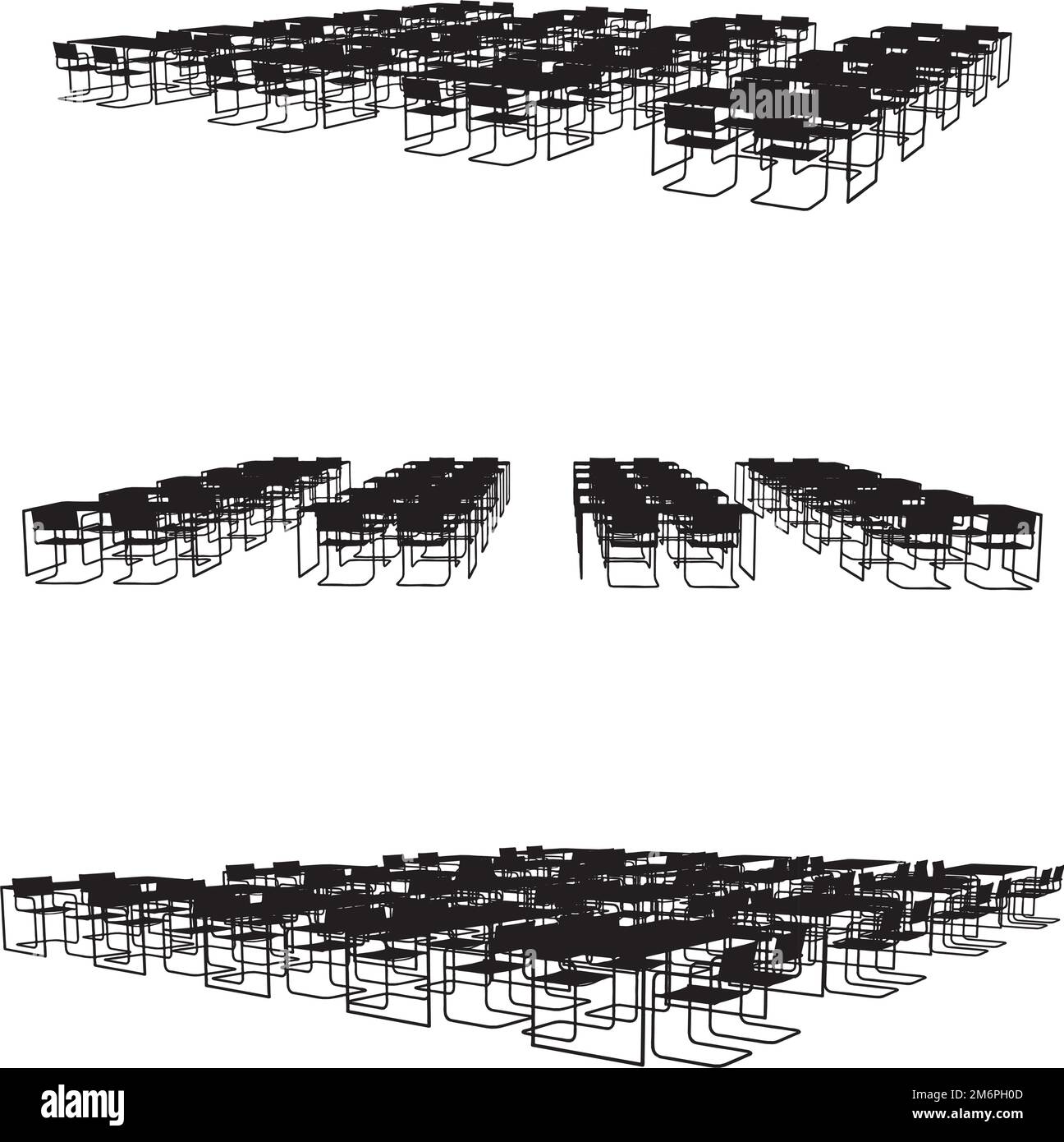 Dining Table And Chairs Vector Stock Vector