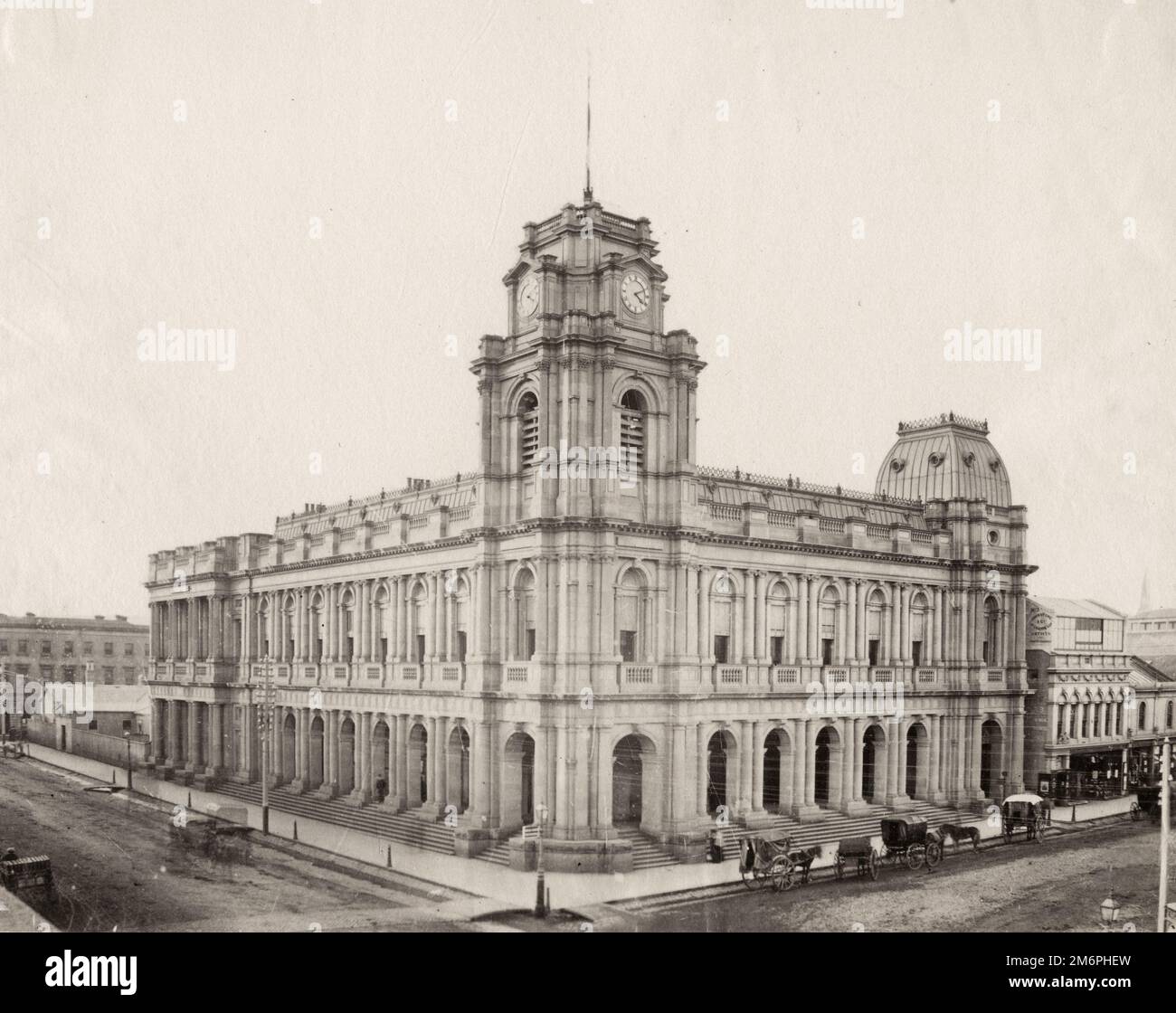 19th century photograph post office, Melbourne, Australia Stock Photo